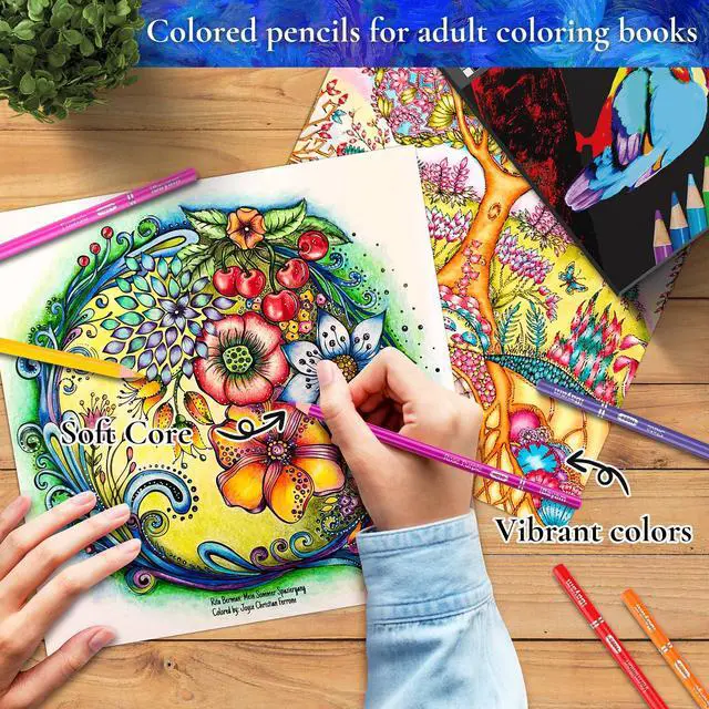 Alt view image 6 of 6 - Soucolor 72-Color Soft Core Colored Pencils for Kids & Adults Coloring Book