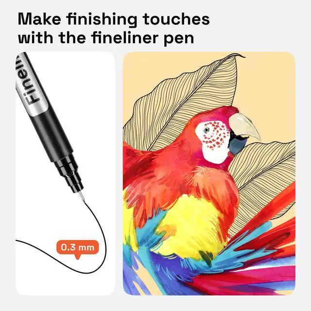 Alt view image 5 of 7 - 24 Watercolor Markers with Flexible Paint Brush Pens for Pros & Beginners - Consistent, Smooth, Bright, Washable, Non-Toxic, Ideal for Coloring, Calligraphy, & Manga