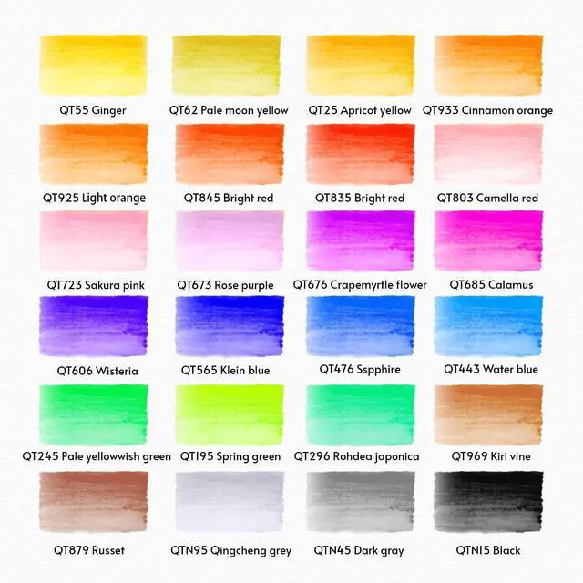 Alt view image 2 of 6 - 24 Colors Blendable Watercolor Markers for Adults 2026 Professional Double Tip Paint Pens with 1 Water Brush Pen Water Based Coloring Pens Drawing Markers Set with Flexible Brush Tip