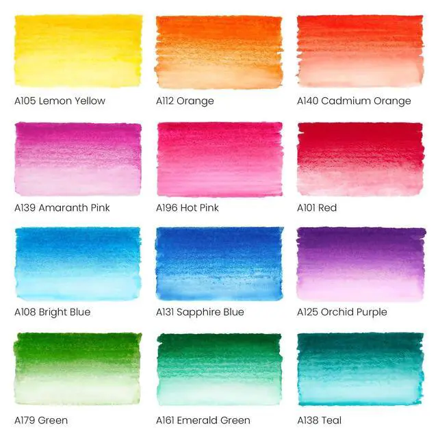 Alt view image 2 of 5 - Real Brush Pens, Set of 12, Bright Tones, Blendable Watercolor Markers and 1 Water Brush, Art Supplies for School, Home, and Office