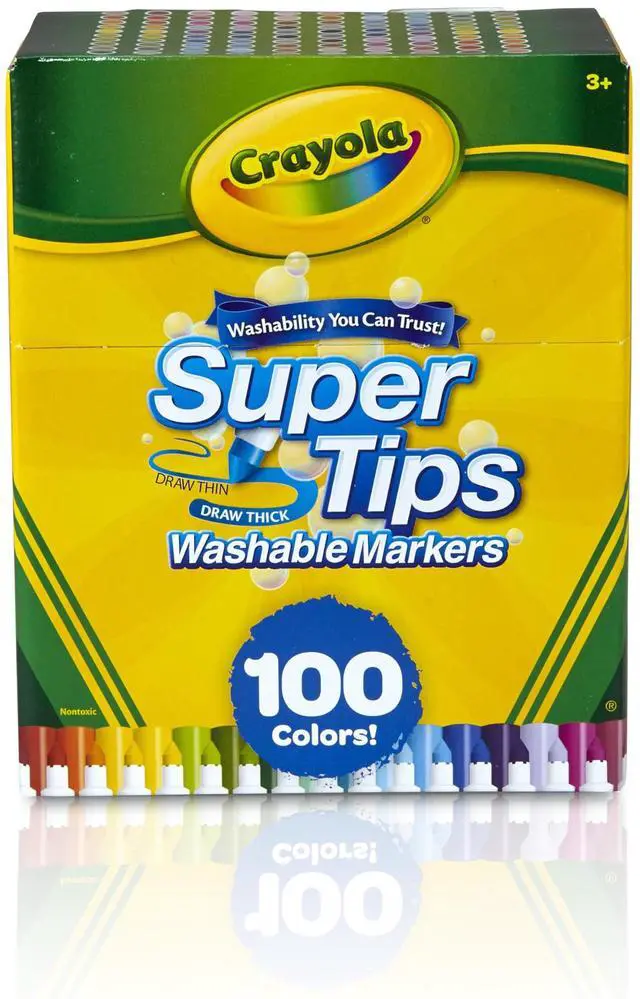 Main image of Super Tips Marker Set (100ct), Fine Point Washable Markers, Teacher Must Haves, Back to School Supplies for Kids & Adults, Art Supplies, Ages 3+