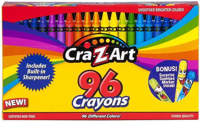 Main image of 96ct Crayons in Flip-Top Box with Sharpener