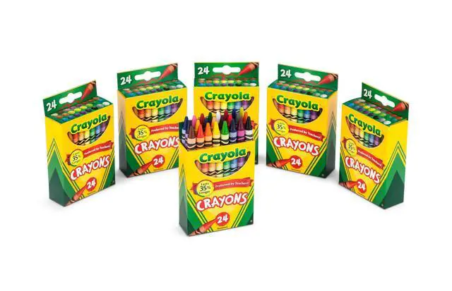 Alt view image 2 of 7 - Crayons, Bulk School Supplies For Kids, 24 Count Crayon Box (Pack Of 6), Assorted Colors