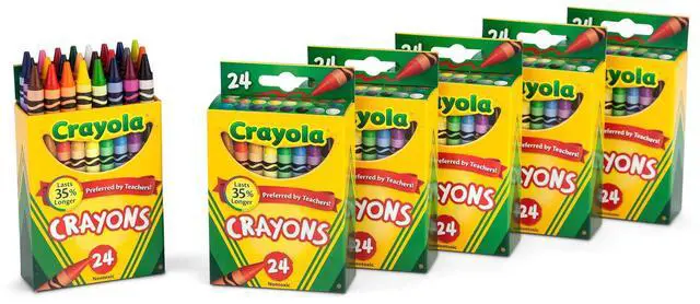 Alt view image 4 of 7 - Crayons, Bulk School Supplies For Kids, 24 Count Crayon Box (Pack Of 6), Assorted Colors