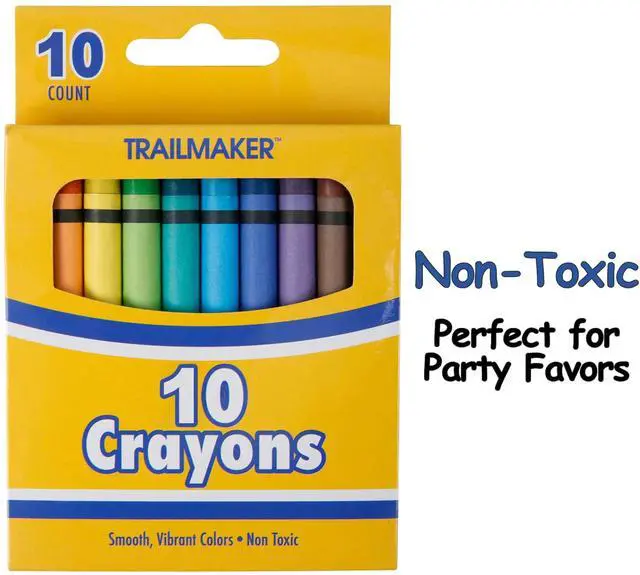 Alt view image 2 of 7 - (12 Pack Bright Wax Coloring Crayons in Bulk, Wholesale Packaging - 10 Per Box, 120 Crayons total