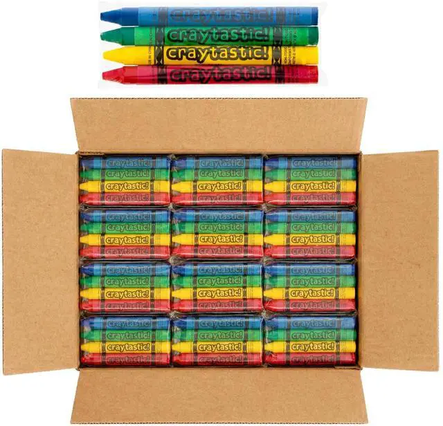 Main image of !52 Sets of 4-Packs in Cello (208 Count total bulk Crayons) - Large Box of Crayons Bulk For School Teachers, Restaurants, Party Favors, Crayon Packs, Non-Toxic