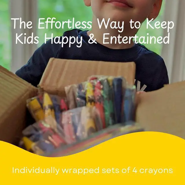 Alt view image 2 of 7 - 300 Bulk Crayons, 75 Individually Wrapped 4-Packs