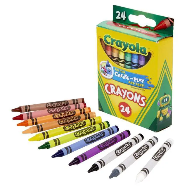 Alt view image 3 of 3 - Crayons 24 Colors (Pack of 4)