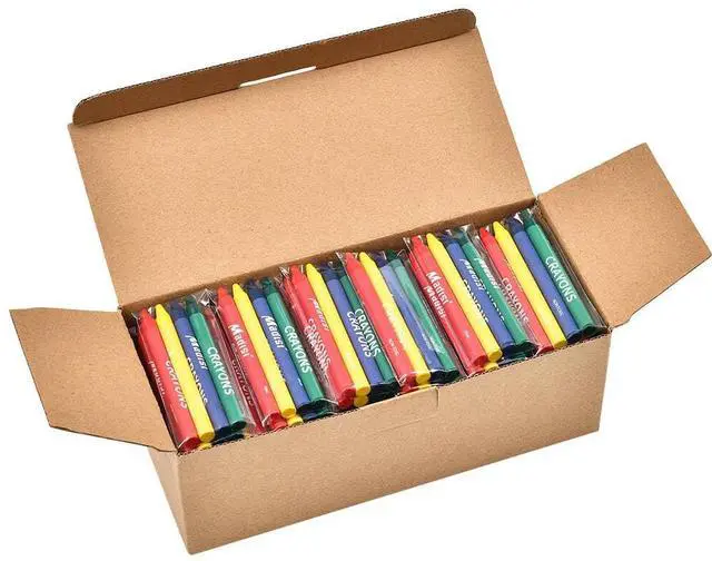 Main image of Crayons Bulk Pack, Regular Size, 4 Colors, 60 Packs, 240 Count