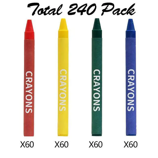 Alt view image 3 of 6 - Crayons Bulk Pack, Regular Size, 4 Colors, 60 Packs, 240 Count