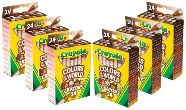 Main image of Bulk Crayon Set, Colors of The World, Teacher Classroom Must Haves, School Supplies Essentials, 6 Sets of 24 Colors