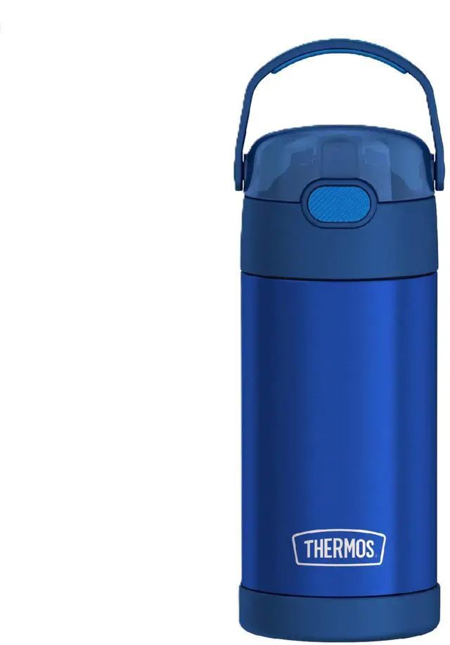 Main image of FUNTAINER Water Bottle with Straw, 12oz, Blue