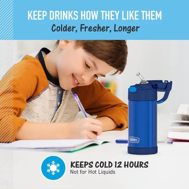 Alt view image 6 of 7 - FUNTAINER Water Bottle with Straw, 12oz, Blue