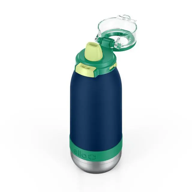 Alt view image 6 of 7 - Emma 14oz Insulated Stainless Kids Water Bottle with Straw, Tidal Wave