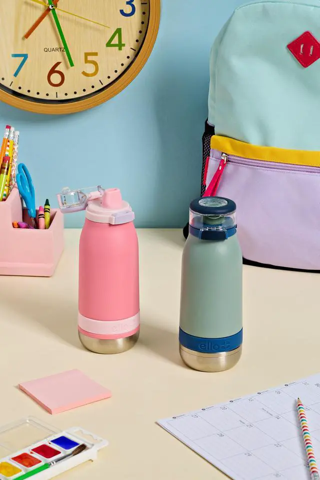 Alt view image 2 of 7 - Emma 14oz Insulated Stainless Kids Water Bottle with Straw, Sweetheart