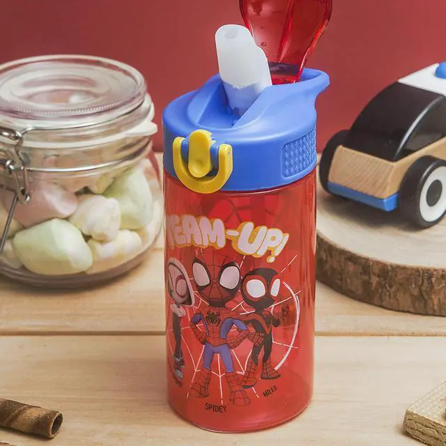 Alt view image 2 of 7 - Spider-Man 16oz Leak-Proof Straw Kids Water Bottle, 2-Pack