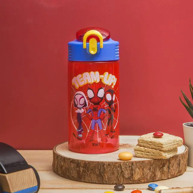 Alt view image 4 of 7 - Spider-Man 16oz Leak-Proof Straw Kids Water Bottle, 2-Pack
