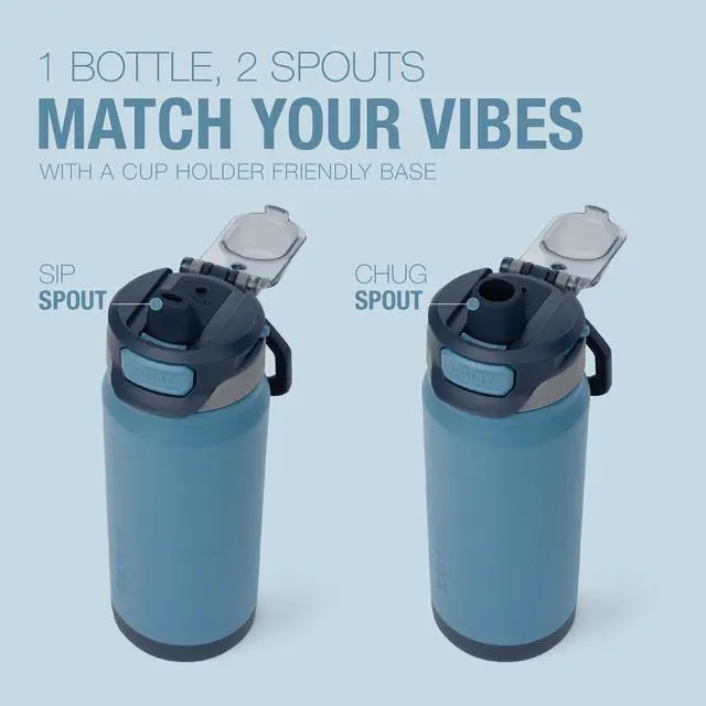 Alt view image 5 of 7 - Powerfill Pro 18oz Kids Stainless Sip or Chug Water Bottle, Midnight Storm