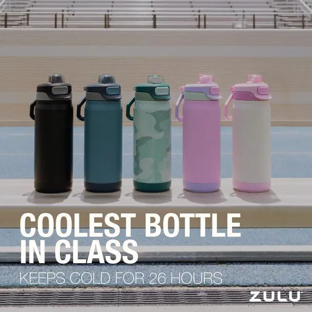 Alt view image 6 of 7 - Powerfill Pro 18oz Kids Stainless Sip or Chug Water Bottle, Midnight Storm