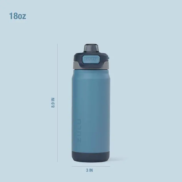 Alt view image 7 of 7 - Powerfill Pro 18oz Kids Stainless Sip or Chug Water Bottle, Midnight Storm