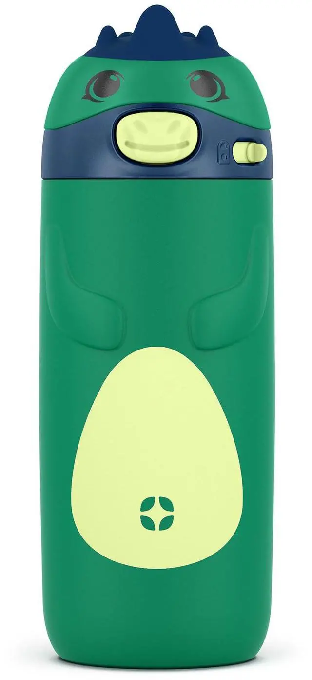 Main image of Ellies 12oz Stainless Steel Leakproof Kids Water Bottle, Dino