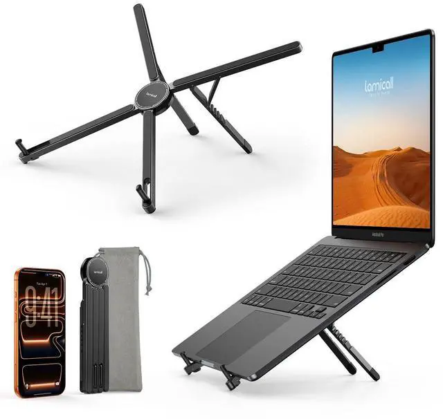 Main image of Portable Laptop Stand for Desk & Travel 0.47in Ultra-Slim 10-15.6"