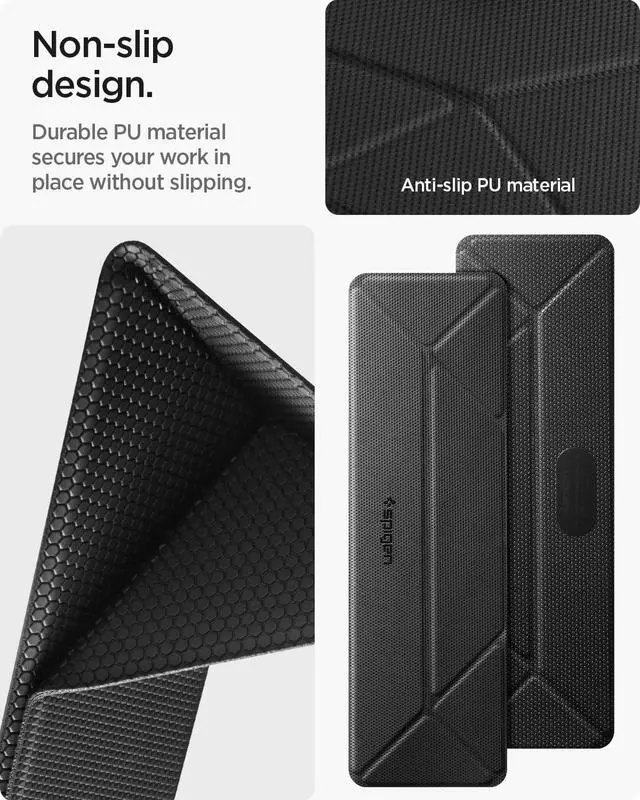 Alt view image 5 of 7 - Slim Fold Portable Laptop Stand Keyboard Riser Foldable Ergonomic Angle Lift Anti-Slip Compatible with MacBook Neo, MacBook Air, MacBook Pro 11"-16" and iPad/Air/Pro and More - Black (LD201-S4)