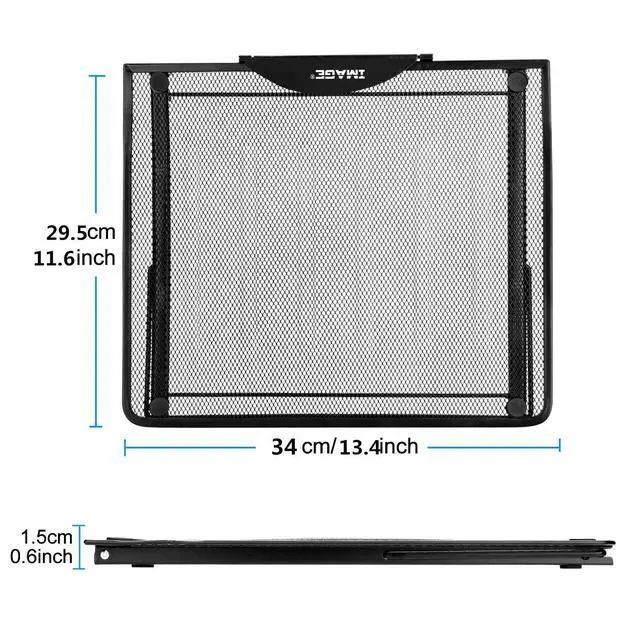 Alt view image 6 of 7 - Laptop Stand, A3 Large Version Foldable Portable Ventilated Desktop Laptop Stand Holder, Adjustable 12 Angle Points Stand, Compatible with 10" ~ 17" Notebooks, LED Light Box Pad