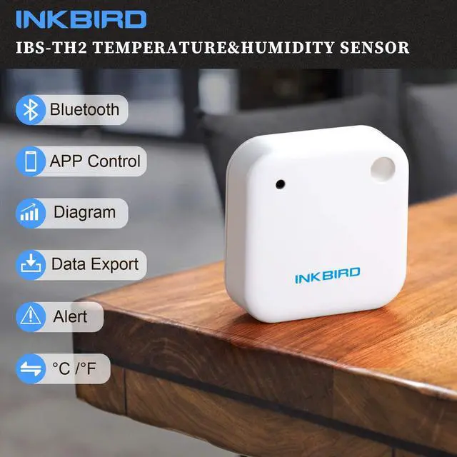Alt view image 2 of 7 - Wireless Thermometer Humidity and Temperature Monitor, IBS-TH2 Freezer Thermometer Bluetooth Temperature Sensor Smart, with APP for Android and iOS (Temperature and Humidity Sensor)
