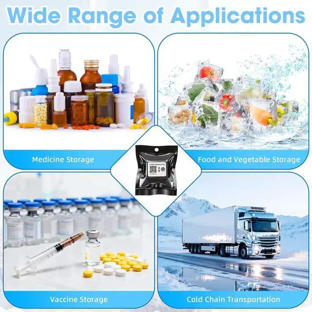 Alt view image 7 of 7 - TempLabel - Wireless Temperature Monitor for Cold Chain, iPhone Compatible, High Precision (-4°F to 140°F), 14-Day Battery, IP68 Waterproof (6 Pack)
