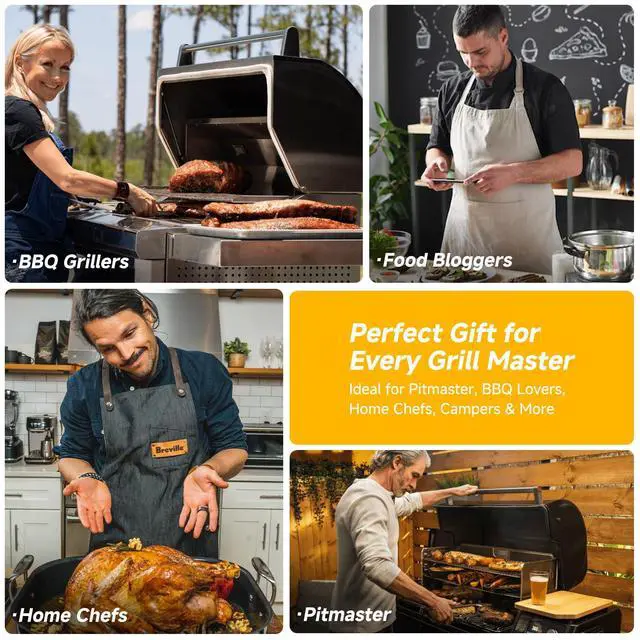 Alt view image 5 of 7 - Wireless Meat Thermometer Digital, Long-Range Bluetooth Cooking Thermometer, Remote Tracking & Real-Time Readings for BBQ, Smoker, Air Fryer, Ideal Gift for Home Chef, Pitmaster, Griller