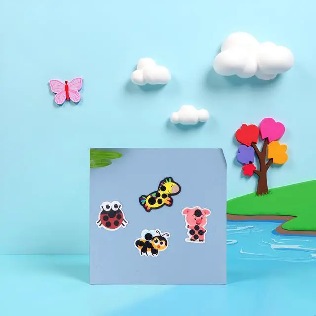 Alt view image 3 of 7 - 6Pcs Multicolor Forehead Stick-On Fever Kids Fast Temperature Fever Continuously Fever Temperature Monitoring Stickers Fever Stickers for Children Infants Health