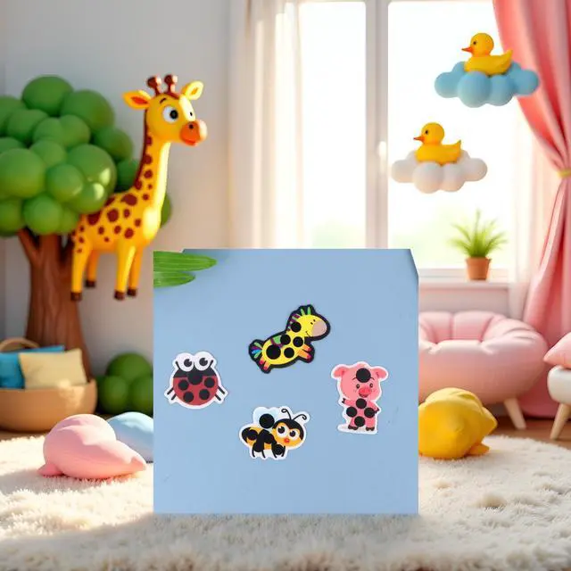 Alt view image 5 of 7 - 6Pcs Multicolor Forehead Stick-On Fever Kids Fast Temperature Fever Continuously Fever Temperature Monitoring Stickers Fever Stickers for Children Infants Health