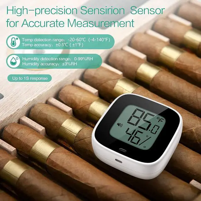 Alt view image 3 of 5 - Bluetooth Thermometer Hygrometer, Smart Humidity Temperature Sensor
