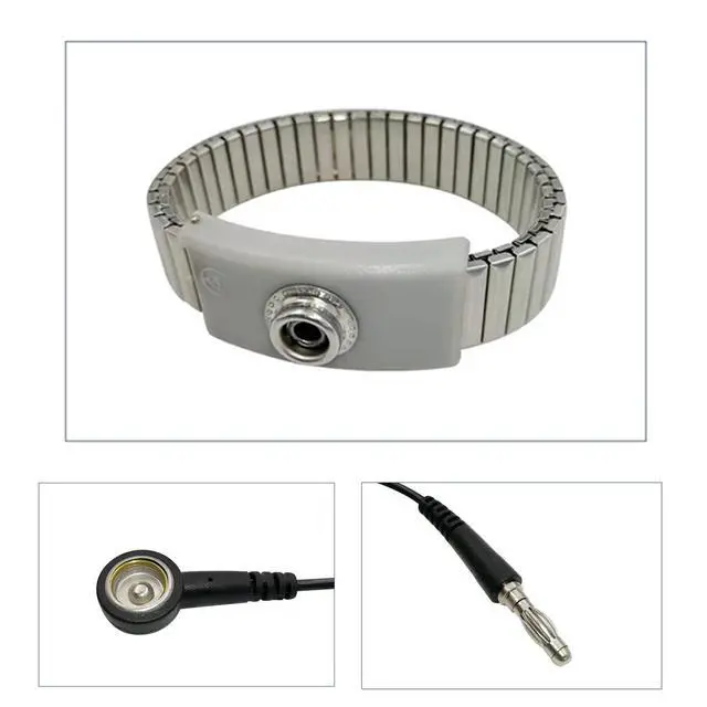 Alt view image 2 of 7 - Adjustable Length ESD Metal Anti Static Wrist Strap ESD Supplies