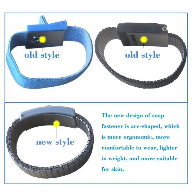 Alt view image 3 of 7 - Adjustable Length ESD Metal Anti Static Wrist Strap ESD Supplies