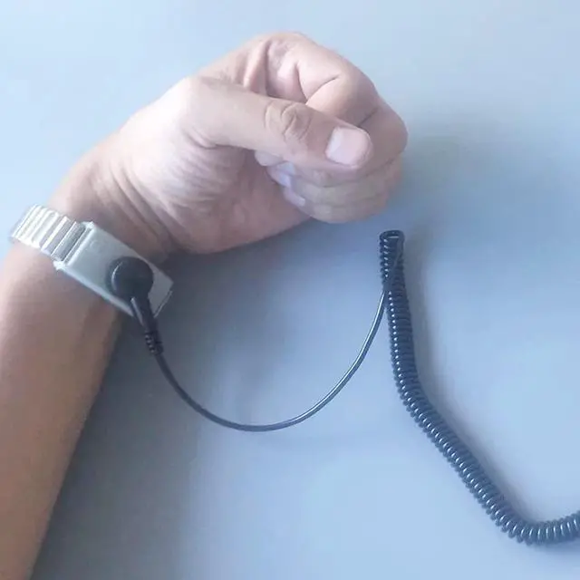 Alt view image 7 of 7 - Adjustable Length ESD Metal Anti Static Wrist Strap ESD Supplies