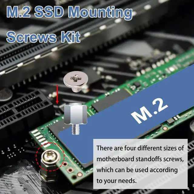 Alt view image 5 of 6 - 480PCS M.2 Screws Motherboard Standoffs Kit, NVMe Screws M.2 SSD Mounting Screws for Motherboard, SSD, HDD Hard Drive, PC Fan, PC Case