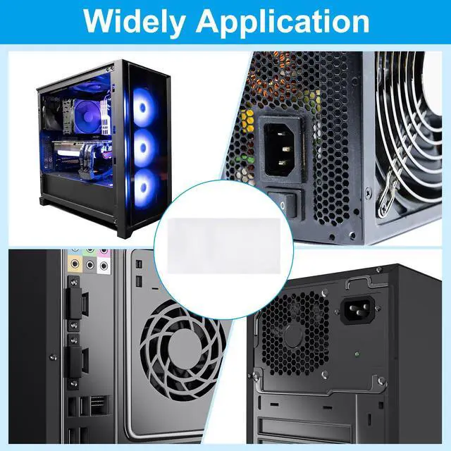 Alt view image 6 of 6 - PC Fan Dust Mesh 1000mm x 300mm 0.8mm Hole, 1 Set PVC Computer Cooler Dust Filter PC Case Dust Cover Grills with Magnetic Strip for Computer Cooler Fan Case Dustproof, White