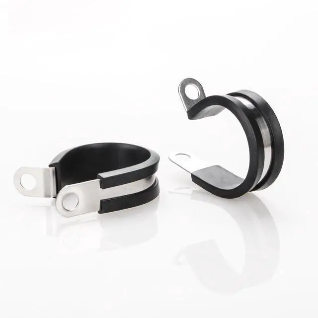 Alt view image 5 of 5 - 20 Pack 1 Inch Stainless Steel Cable Clamp, Rubber Cushioned Insulated Clamp, Conduit Wire Holder Strap Clips for Tube, Pipe or Wire Cord Installation