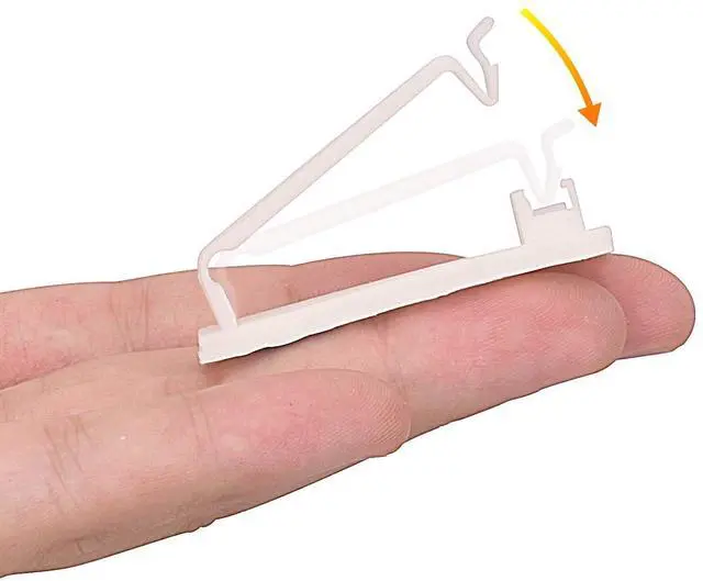 Alt view image 2 of 7 - 50 x Self-Adhesive Cable Management Clips for USB Cable TV, Charger, Audio, Wire Clamp for Table, Car, Office, Home