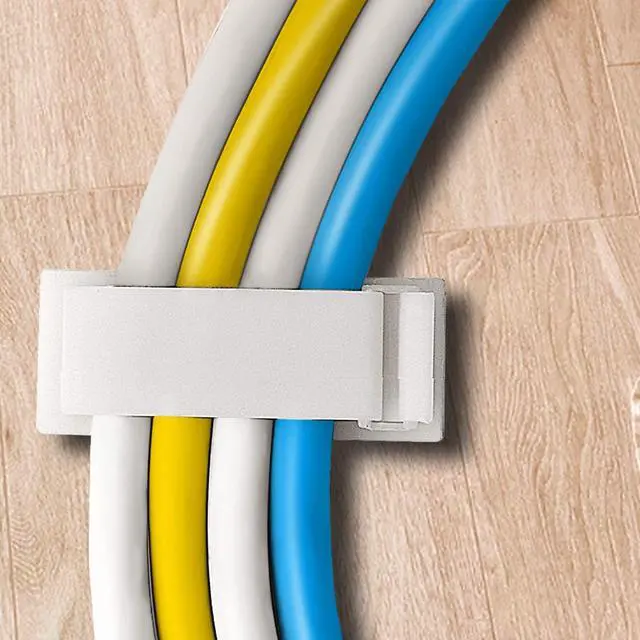 Alt view image 6 of 7 - 50 x Self-Adhesive Cable Management Clips for USB Cable TV, Charger, Audio, Wire Clamp for Table, Car, Office, Home
