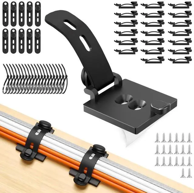 Main image of 20PCS Cable Management Kit Adhesive Cable Clips