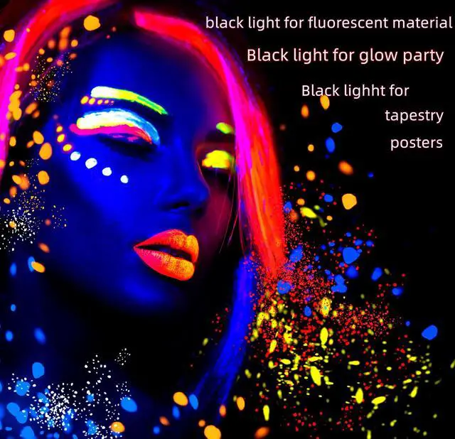 Alt view image 5 of 7 - UV Black Light Bar 1ft LED Blacklight Strip Lights for Fluorescent Tapestry | Magnetic, 10W, USB-C Cord, Small, for Body Paint Glow Party Poster Cabinet Display, Bedroom Decor, 2PACK