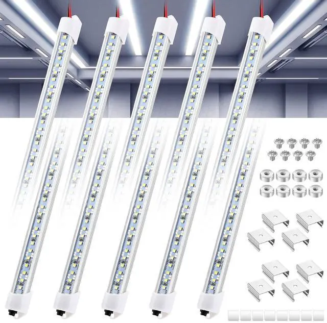 Main image of 8 Pcs 12V Interior LED Light Bar for Car LED Light with Switch and Magnets Strip White 12V Lighting for Indoor Room Home Car Cargo Truck Trailer Van