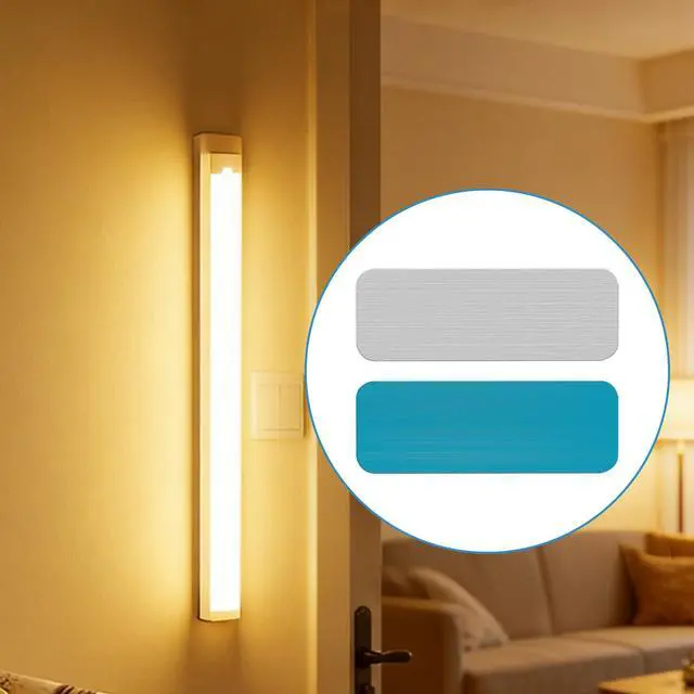 Alt view image 6 of 7 - 12Pcs Under Cabinet Lights Magnetic Strips with Adhesive Backing, LED Light Strip Sticky Lights for Under Cabinet, Replacement Strips with Adhesive Backing Suitable for Wood & Plastic Surfaces