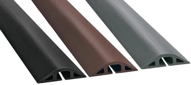 Alt view image 2 of 7 - D-2 Rubber Duct Cord Cover - 36 Inch (3 Feet) Gray Floor Cable Protector