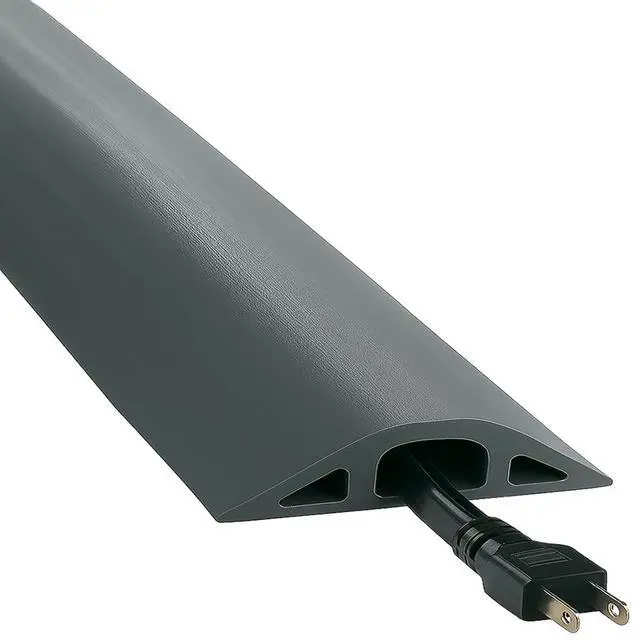 Alt view image 6 of 7 - D-2 Rubber Duct Cord Cover - 36 Inch (3 Feet) Gray Floor Cable Protector