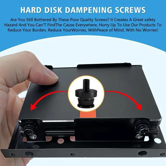 Alt view image 6 of 7 - Hard Disk Mounting Screws,3.5 inch HDD Screw and Shock Absorption Rubber Washer Kit,Solid State Drives Screws Computer Case Hard Drive Mounting Accessories(18 Set)