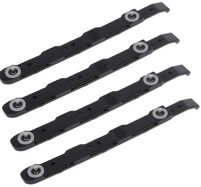 Main image of 4 Pack Black Chassis Hard Drive Mounting Plastic Rails Durable Anti-Scratch HDD Mount Rails for Desktop Computer Cases Easy Install Drive Bracket Accessories for PC Building Upgrades